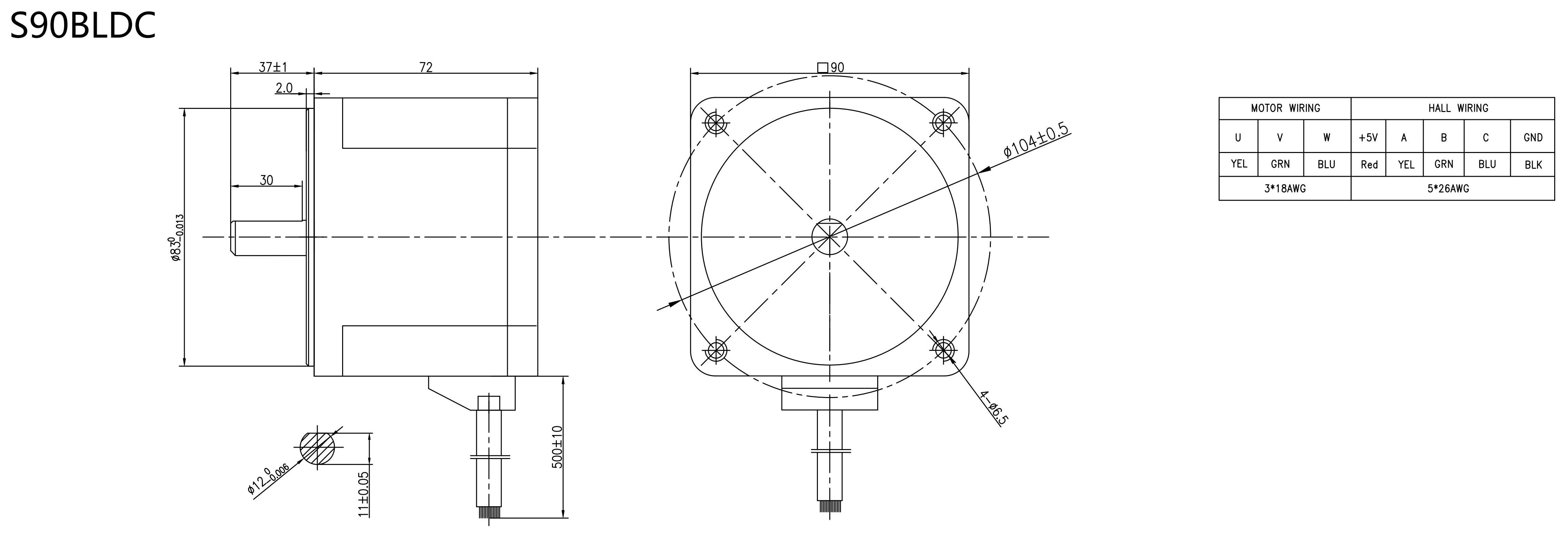 S90BLDC безмолвное DC Dimension_00