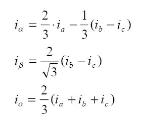 Clark Transformation - The Clark mathematical transformation modifies a three-phase system into a two-coordinate system Преобразование Кларка. Математическое преобразование Кларка превращает трехфазную систему в двухкоординатную систему.