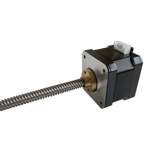 Компактный шаговый двигатель с ходовым винтом Nema 8 Tr6 без захвата: диаметр 20 мм, биполярный, 2 фазы, 1,8 градуса