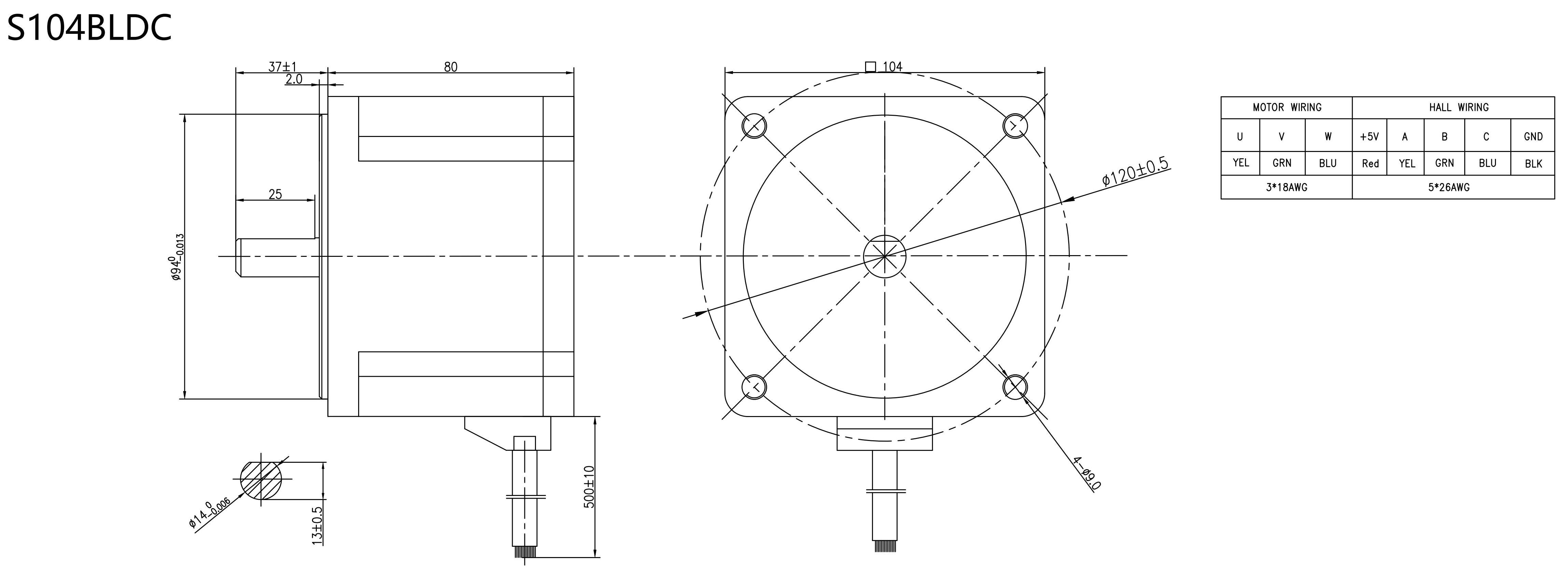 S104BLDC бесщеточный DC Motor Dimension_00