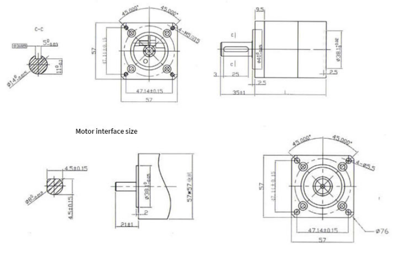 Планетарный редуктор NEMA23 - HOLRY